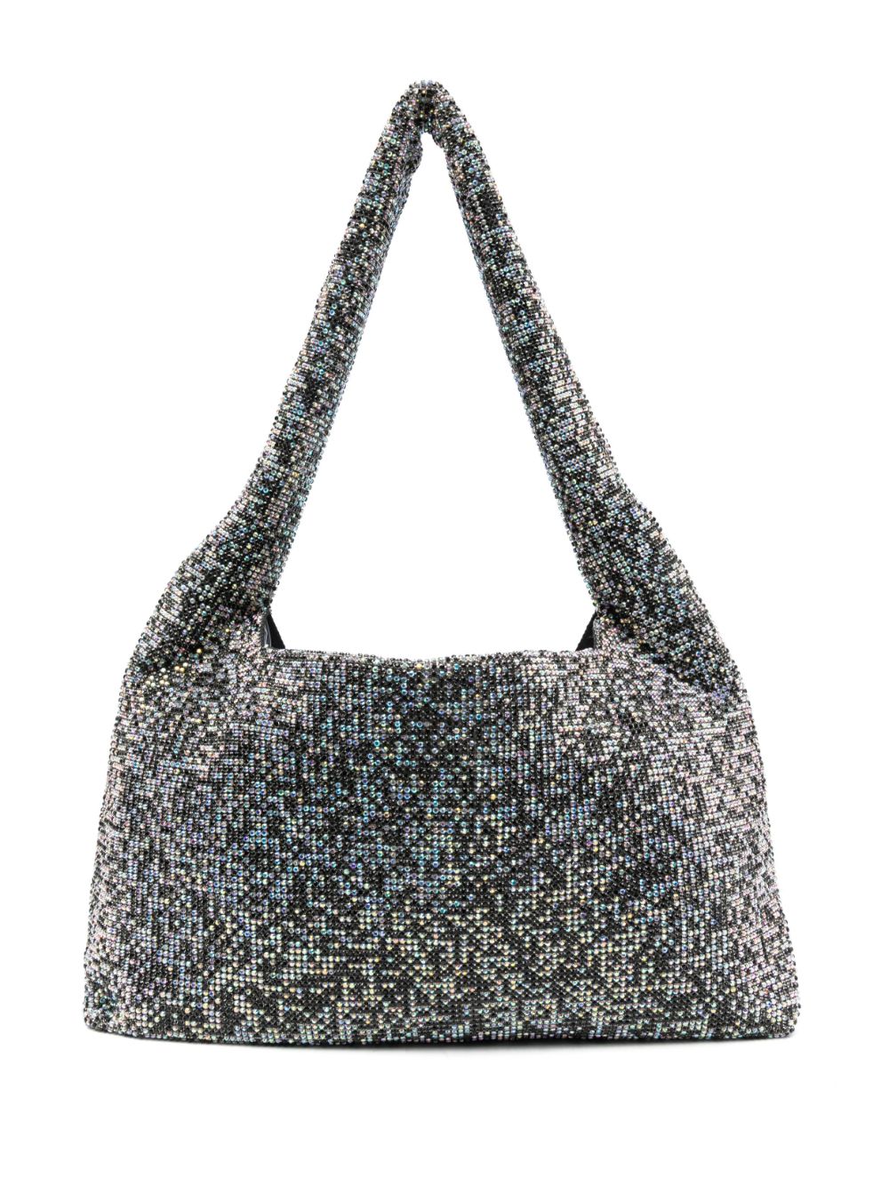 Crystal Mesh Armpit shoulder bag - Black
