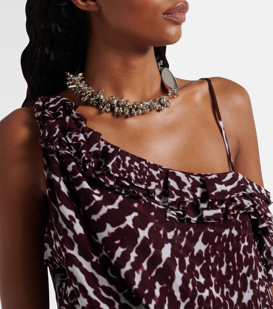 Dries Van Noten Printed ruffled top