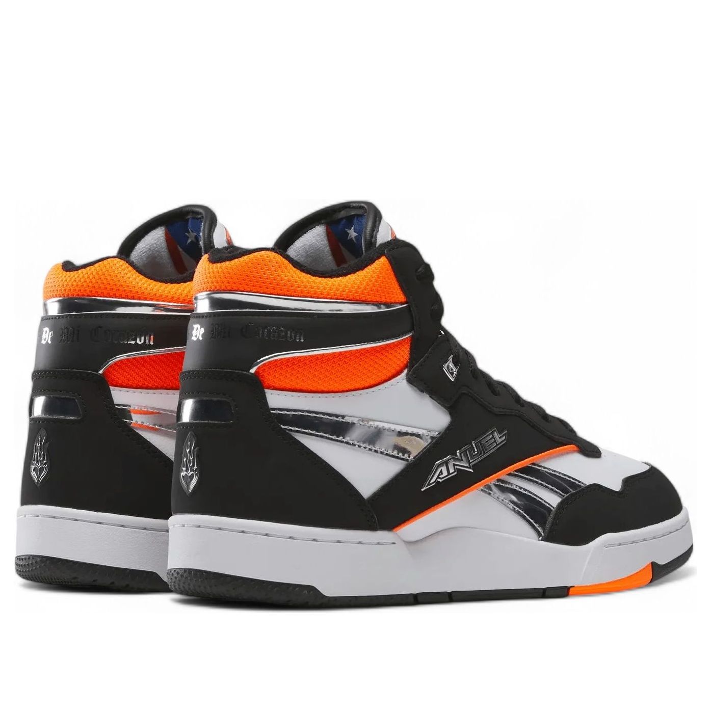 X Anuel AA BB 4000 II Mid Retro 'Black White Chrome'
