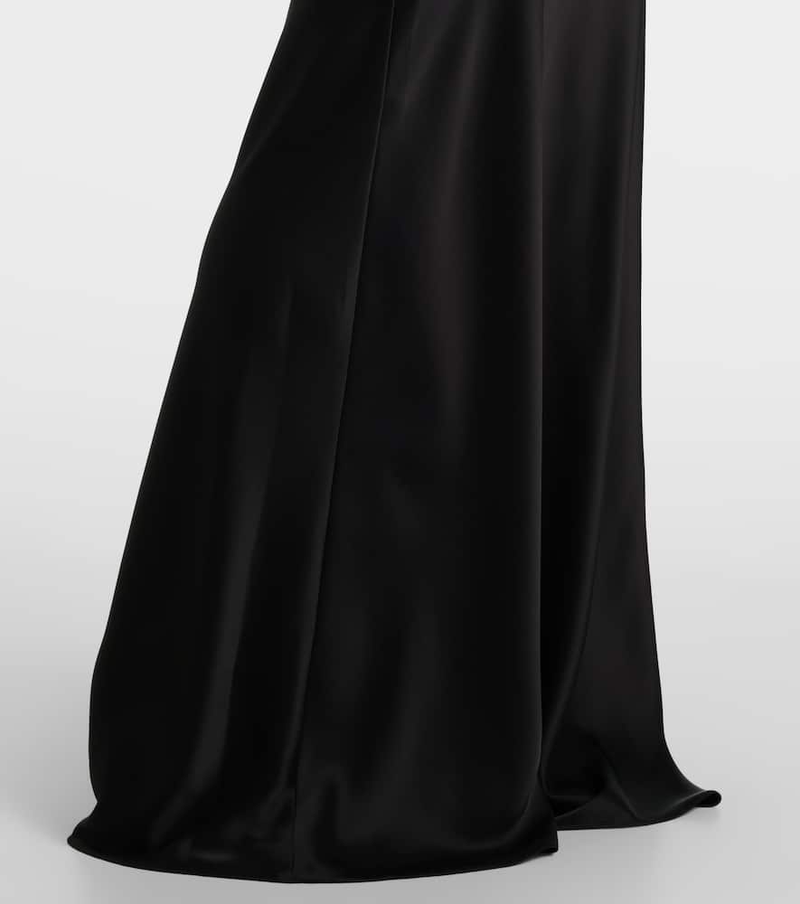 Embellished satin gown