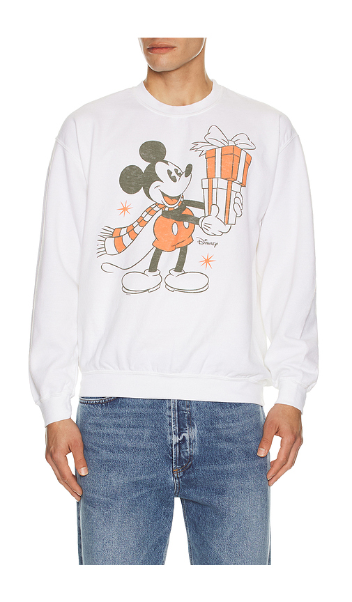 Junk Food Mickey Presents Sweatshirt in Grey. L. Also in XS, S, M, XL/1X