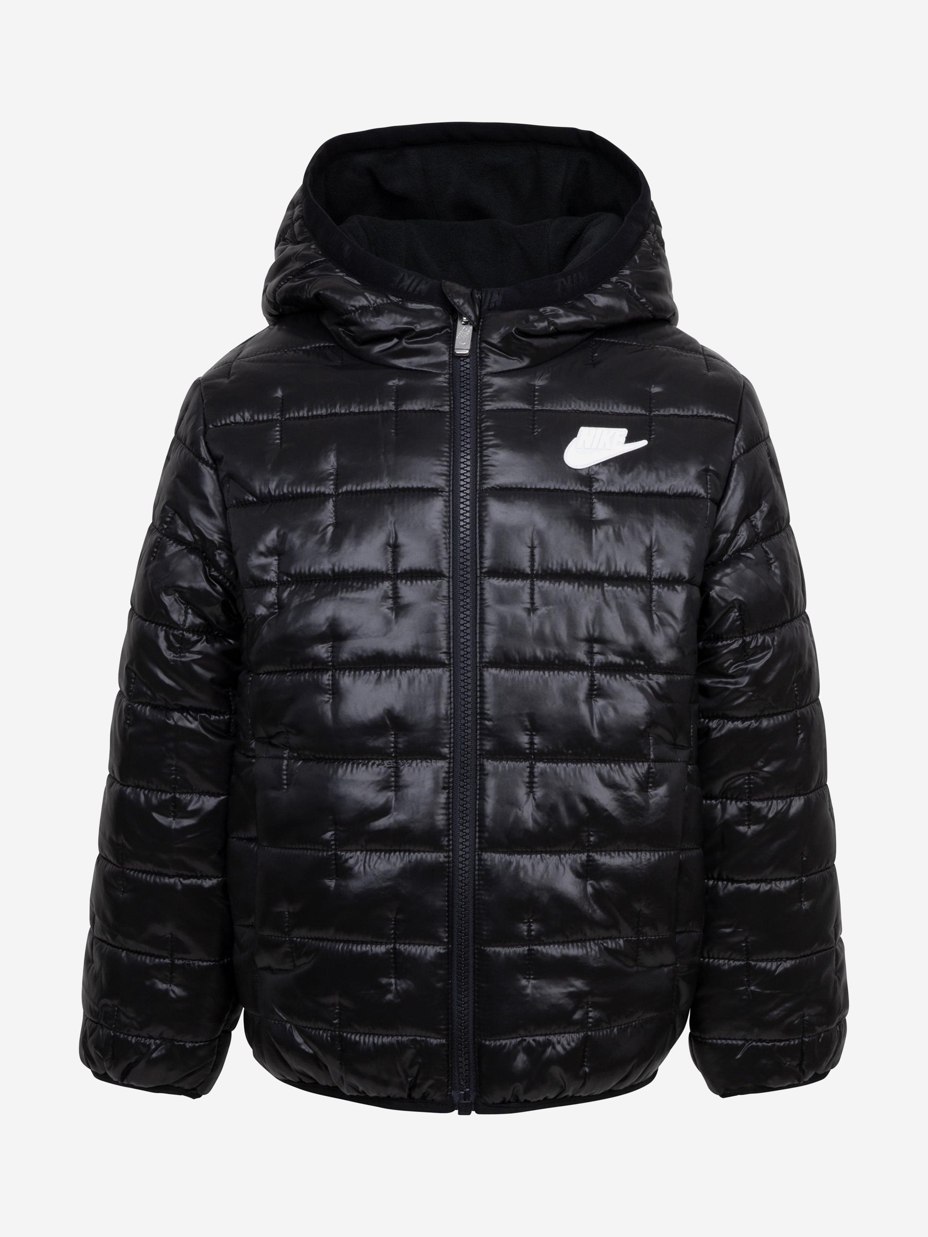 Nike Girls Positive Quilted Jacket in Black 2 - 3 Yrs