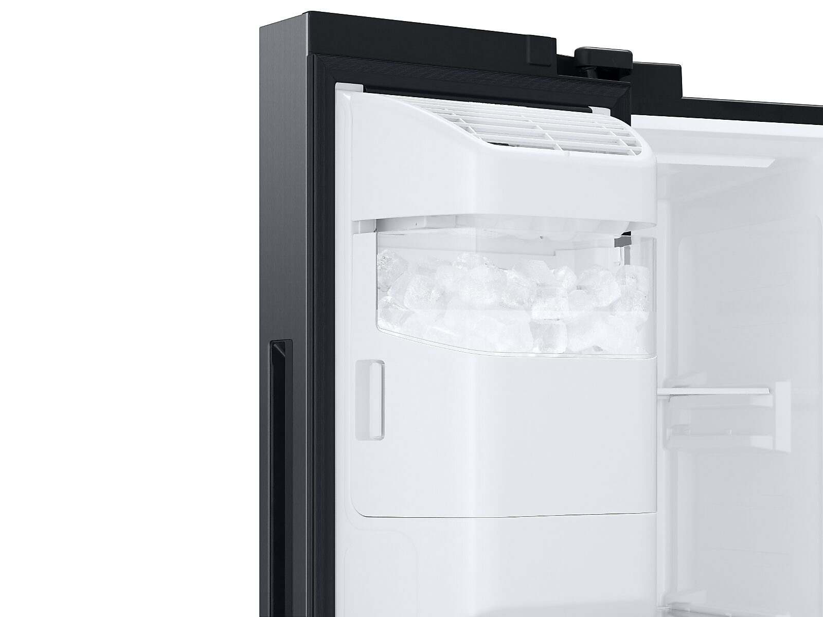22 cu. ft. Counter Depth Side-by-Side Refrigerator with Touch Screen Family Hub™ in Black Stainless Steel(RS22T5561SG/AA)