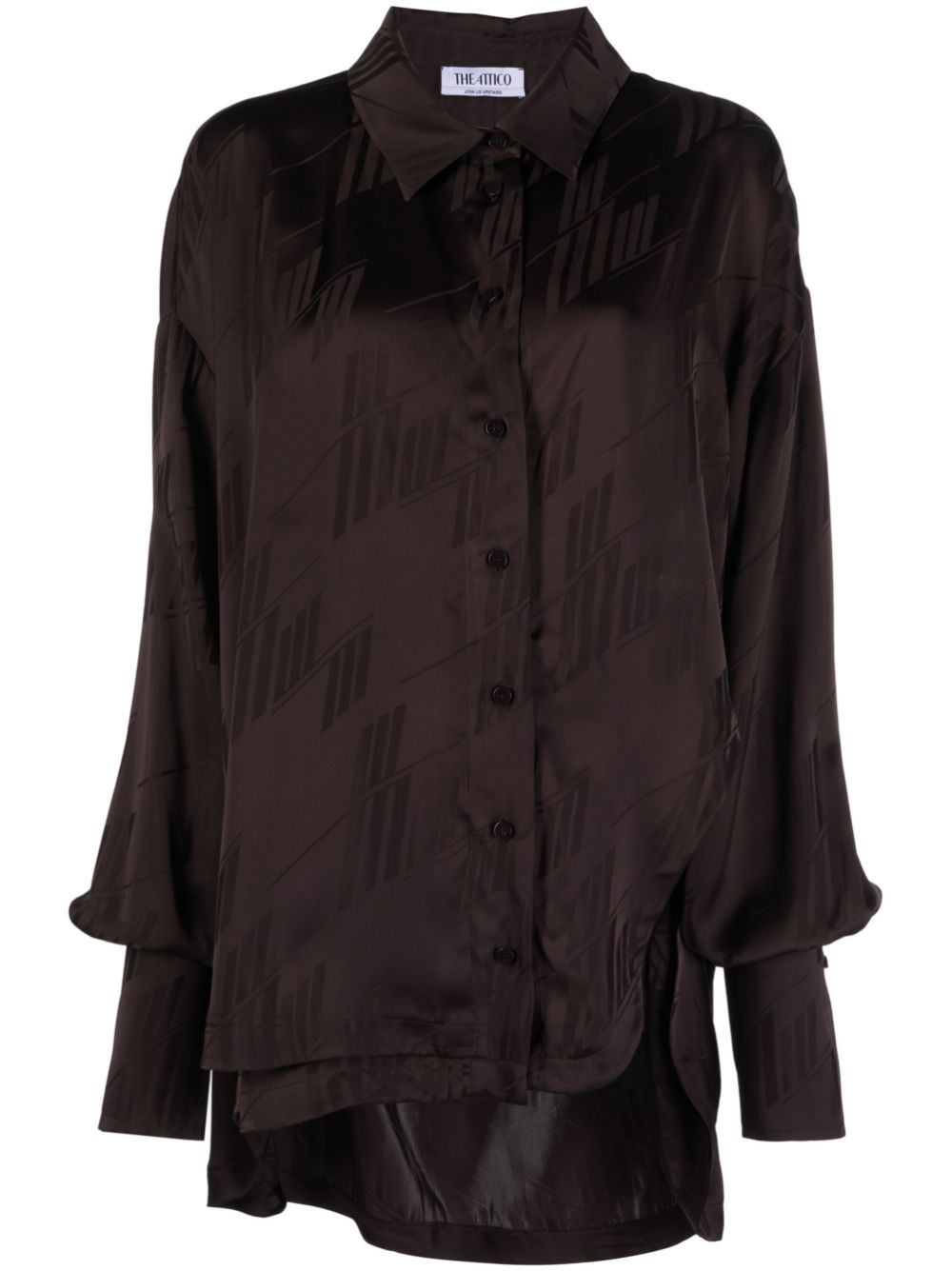 Diana cut-out asymmetric shirt - Brown