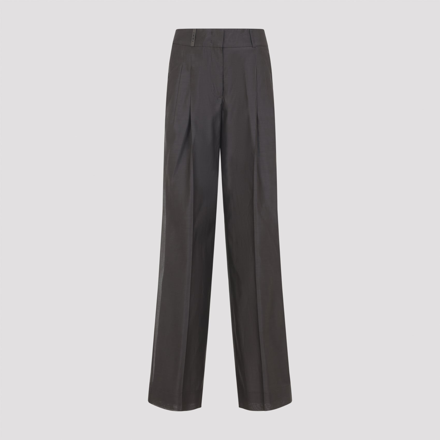 Matte Silk and Cotton Organza Trousers
