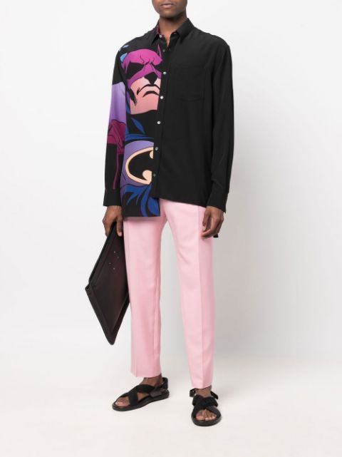 バットマンプリント アシンメトリーシャツ