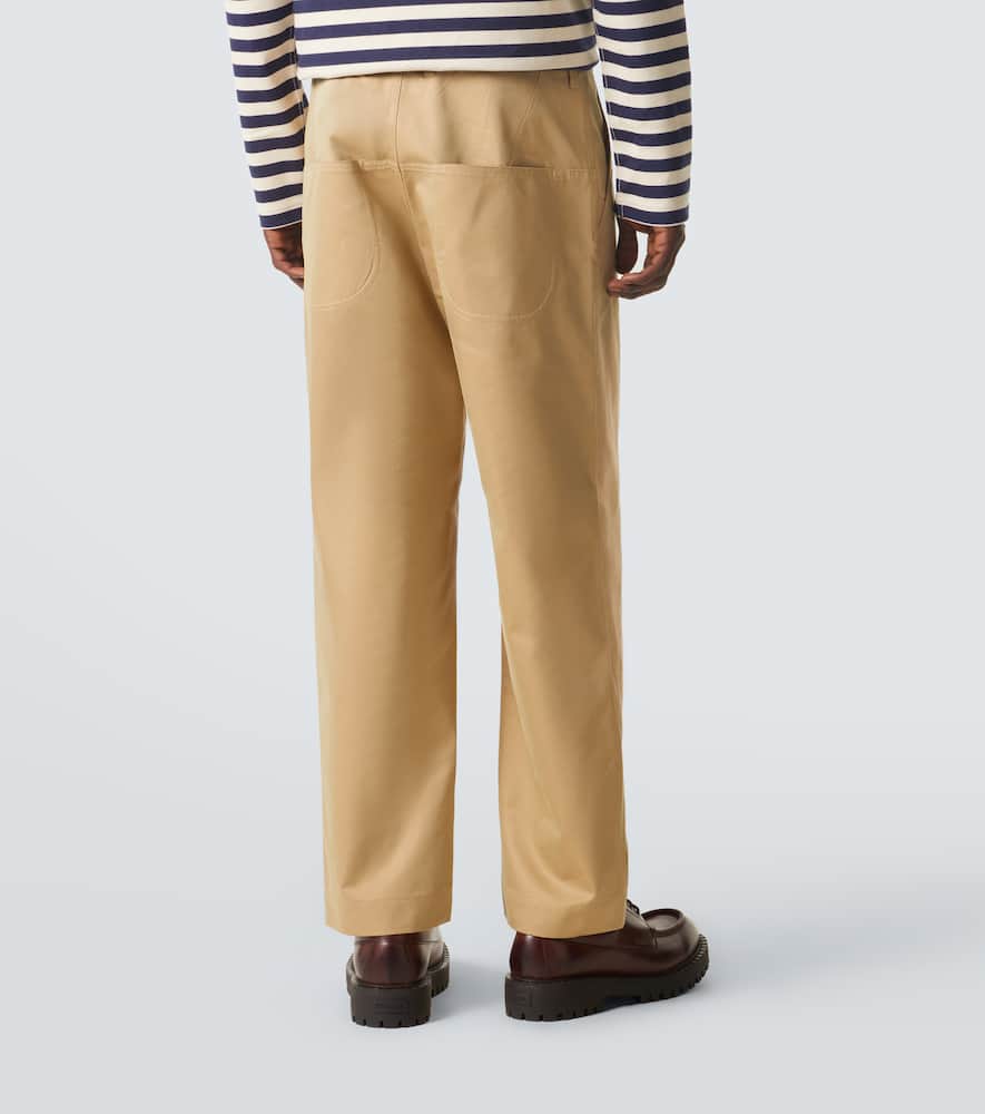 Cotton-blend straight pants