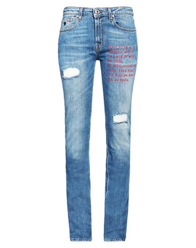 Woman Jeans Blue Size 28 Cotton, Elastane