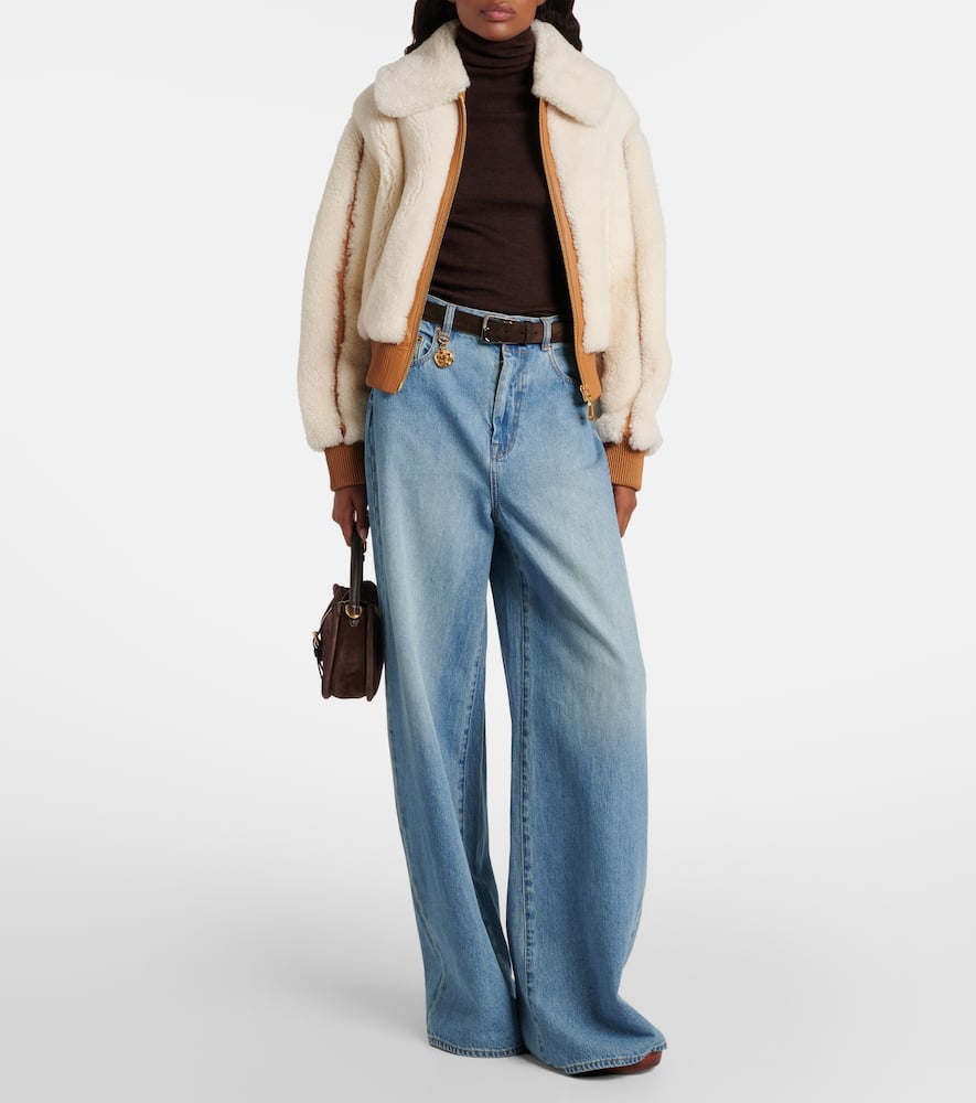 Story shearling bomber jacket
