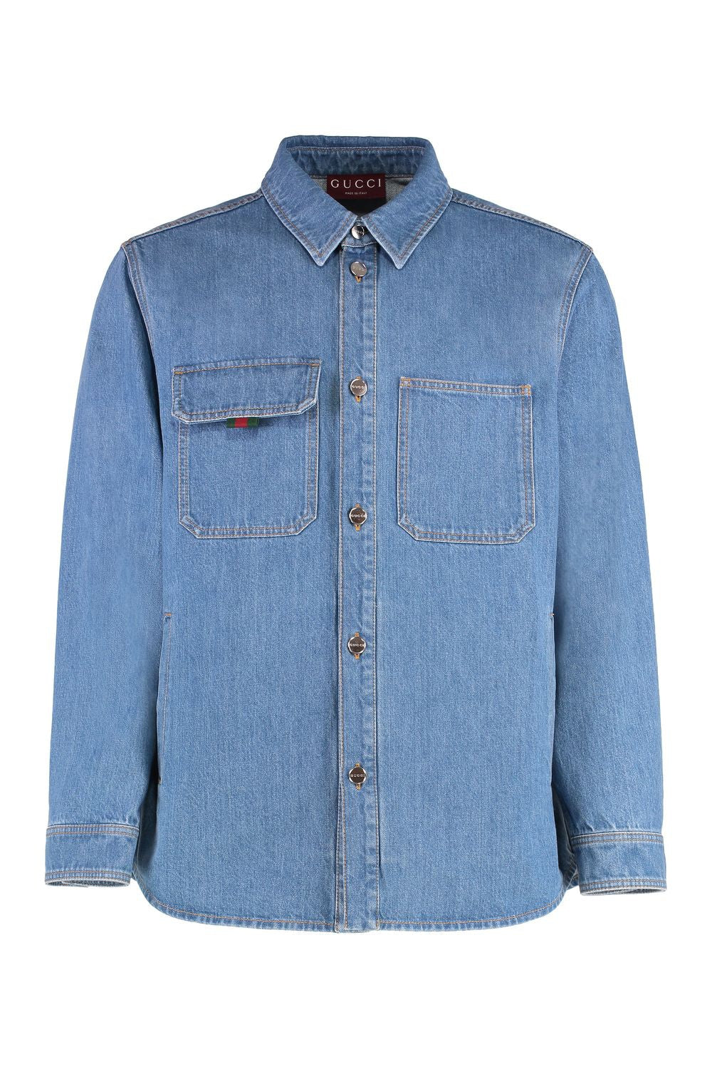 Washed Certified Cotton Denim Shirt
