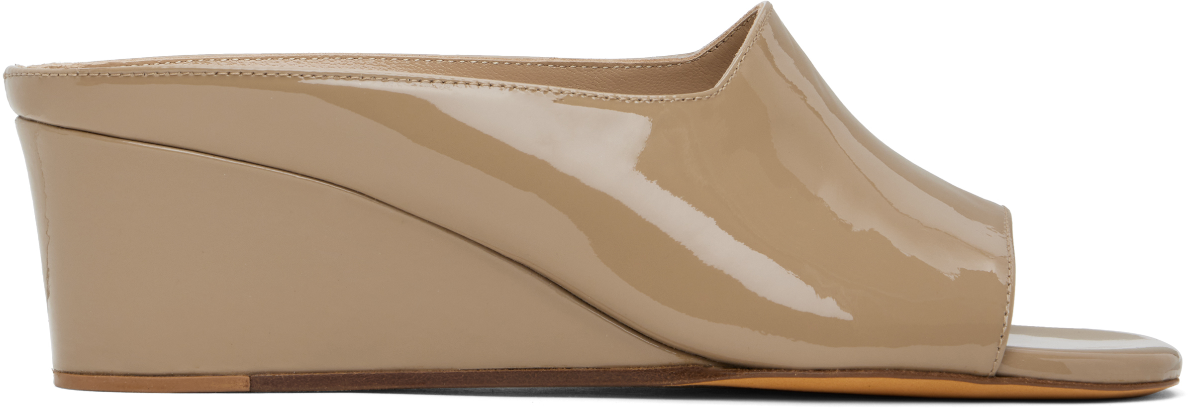 Maryam Nassir Zadeh Taupe Yves Wedge Heeled Sandals