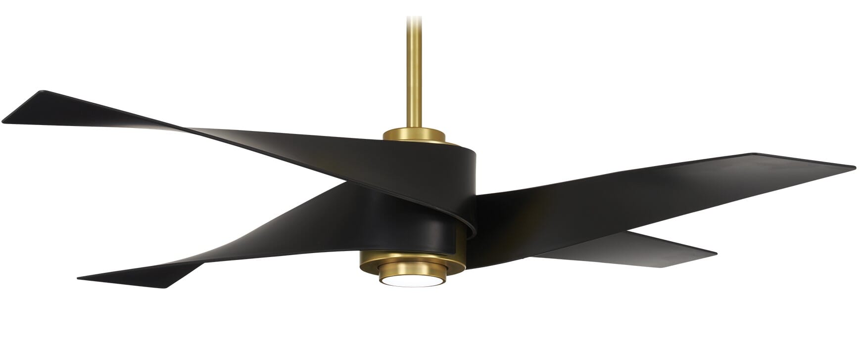 Soft Brass Matte Black 64"Ceiling Fan from the Artemis Iv Collection