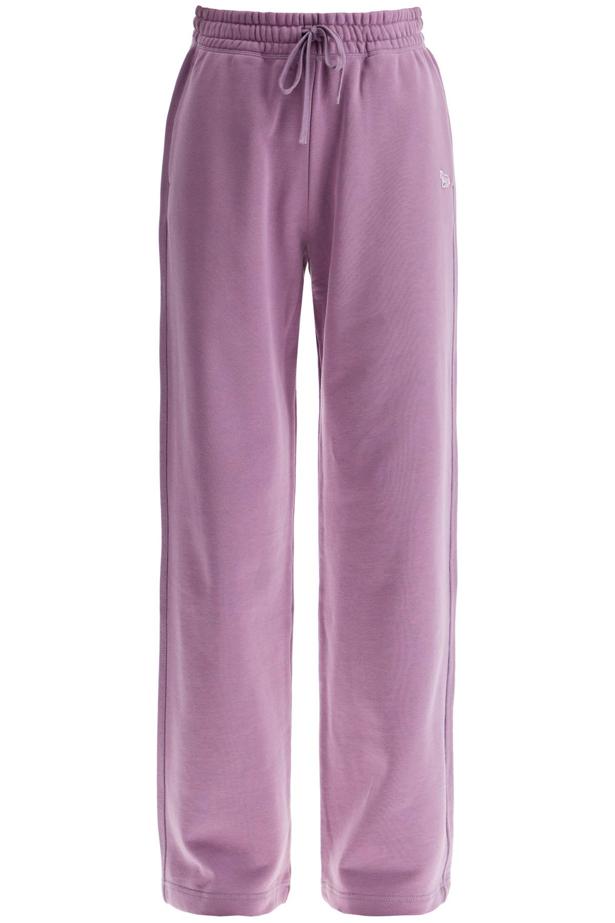 Logo patch pants - Purple