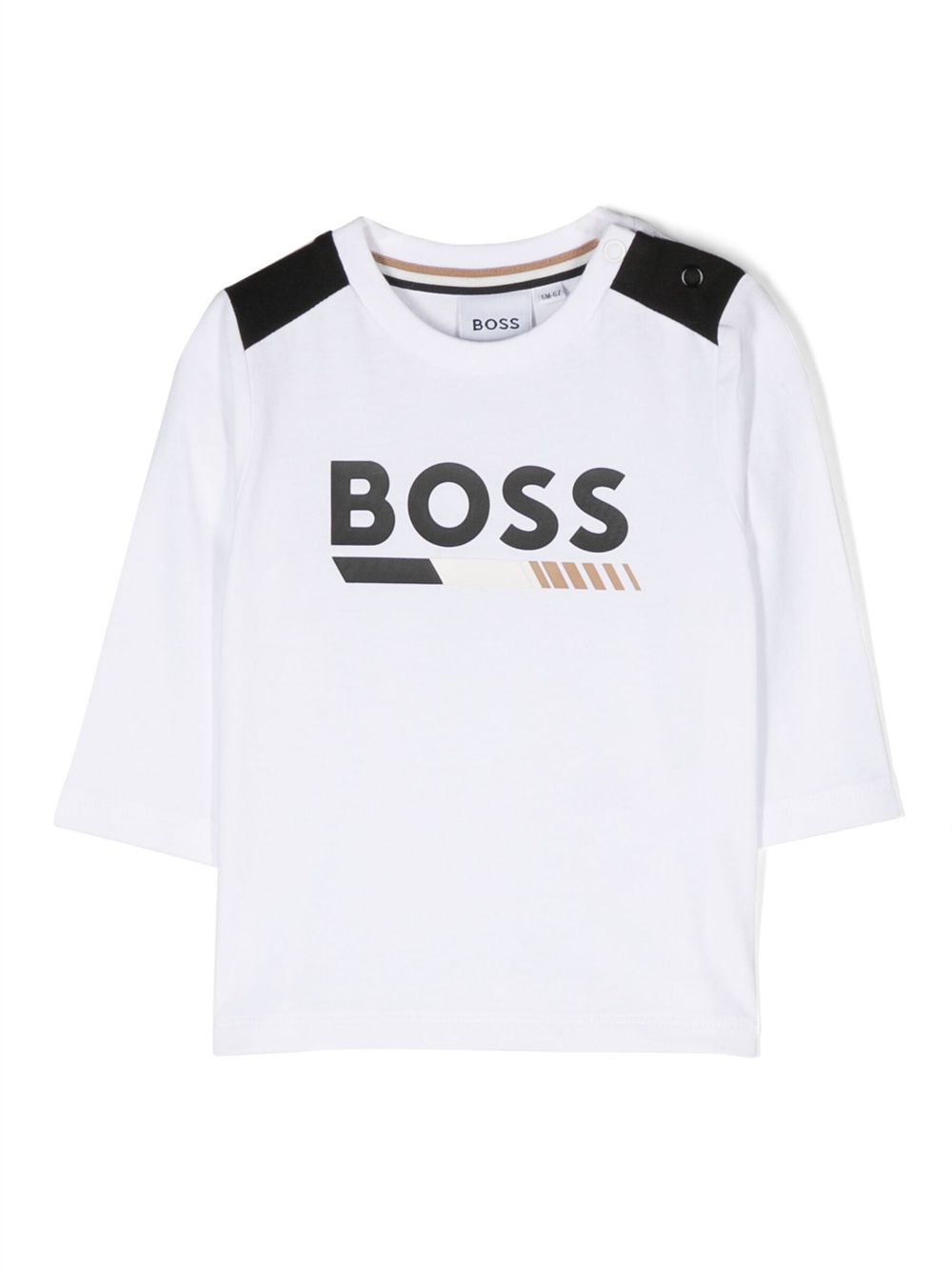 Logo-print long-sleeve top - White