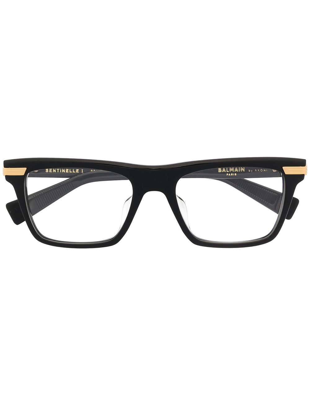 Sentinelle I rectangular frame glasses - Black