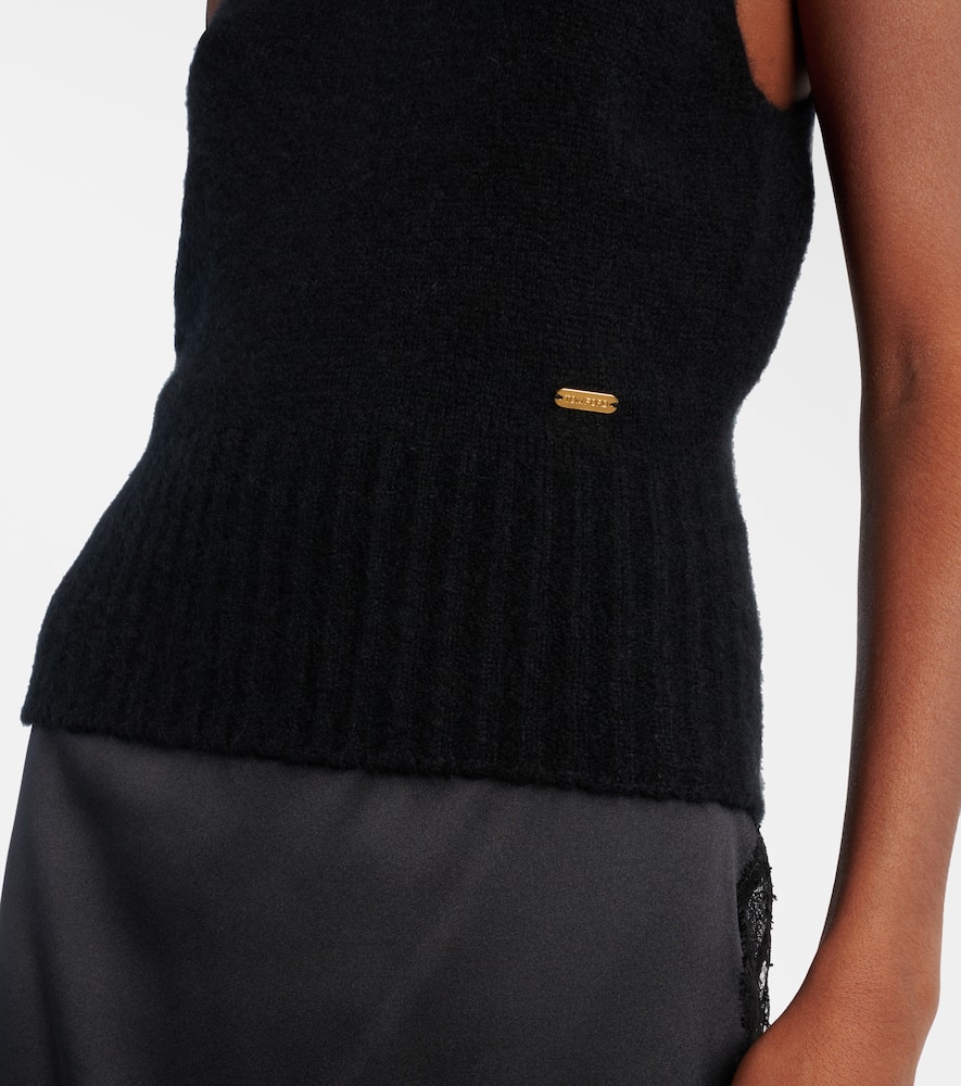 Cashmere and silk turtleneck top