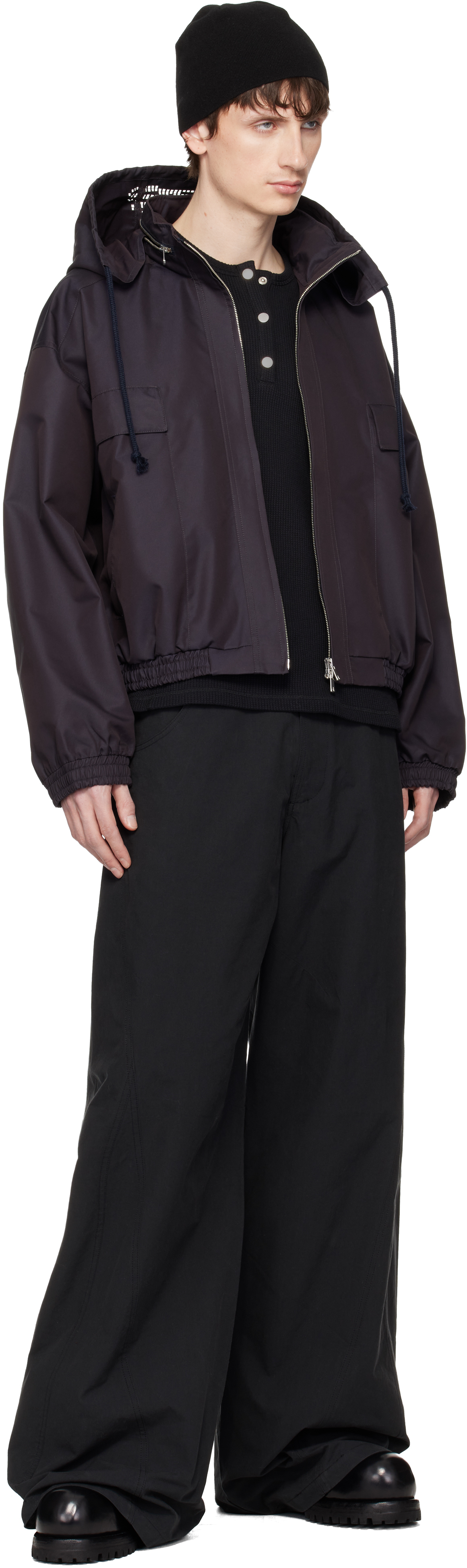 Purple Reia Hooded Work Jacket