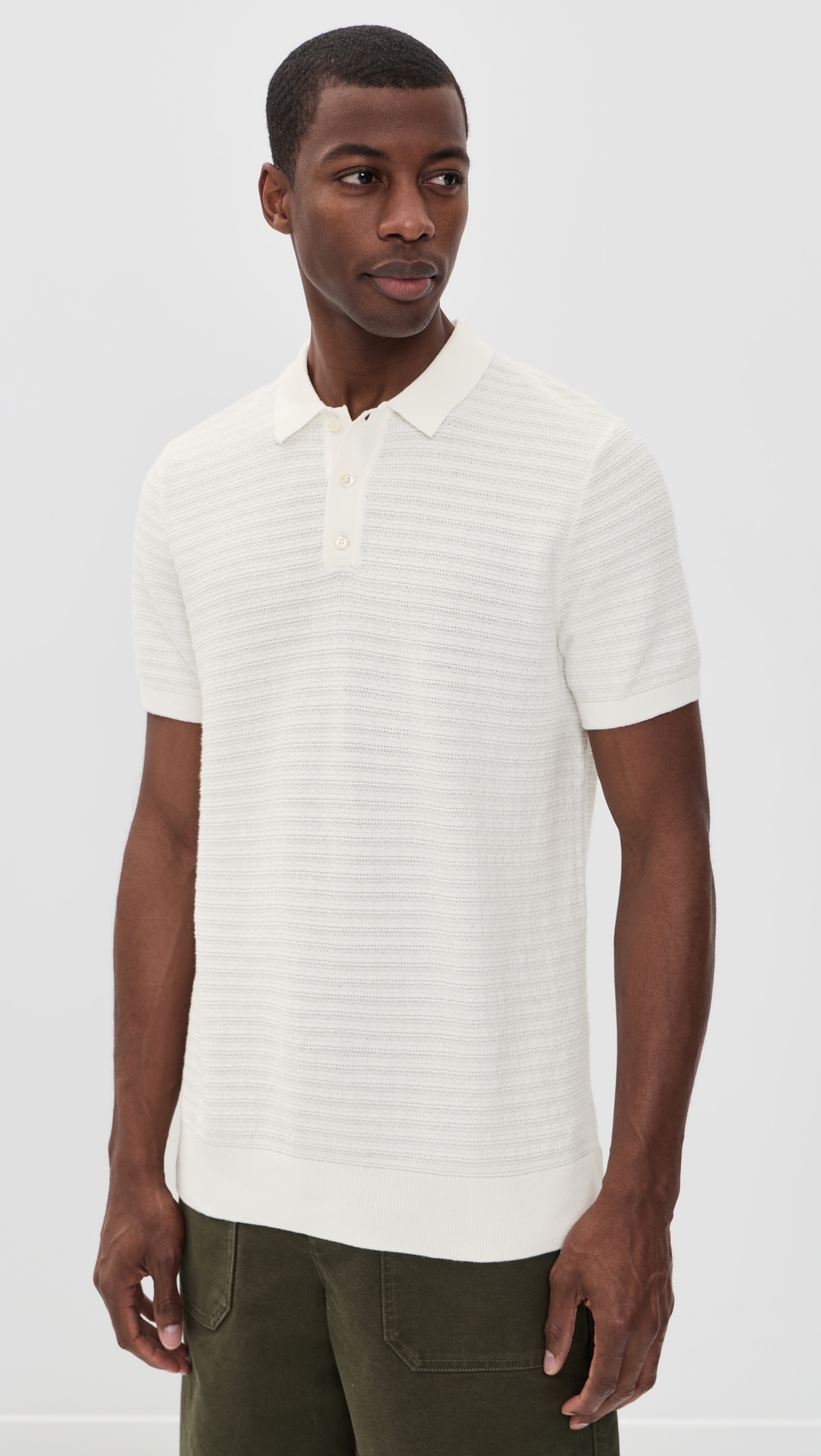 Lachlan Links Knit Polo White
