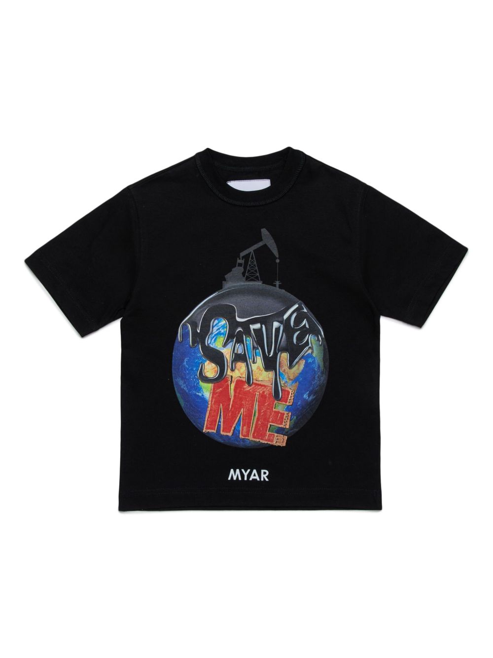 MYAR KIDS graphic-print T-shirt - Black