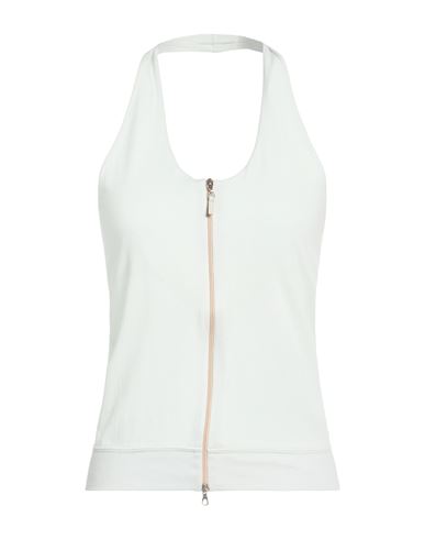 Woman Top Sky blue Size L Cotton, Polyamide