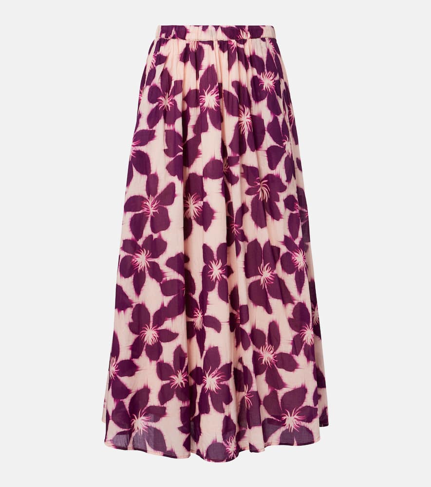 Jess floral cotton voile maxi skirt