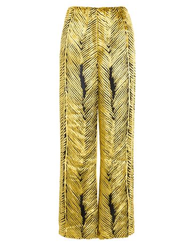 Woman Pants Yellow Size 4 Viscose, Silk