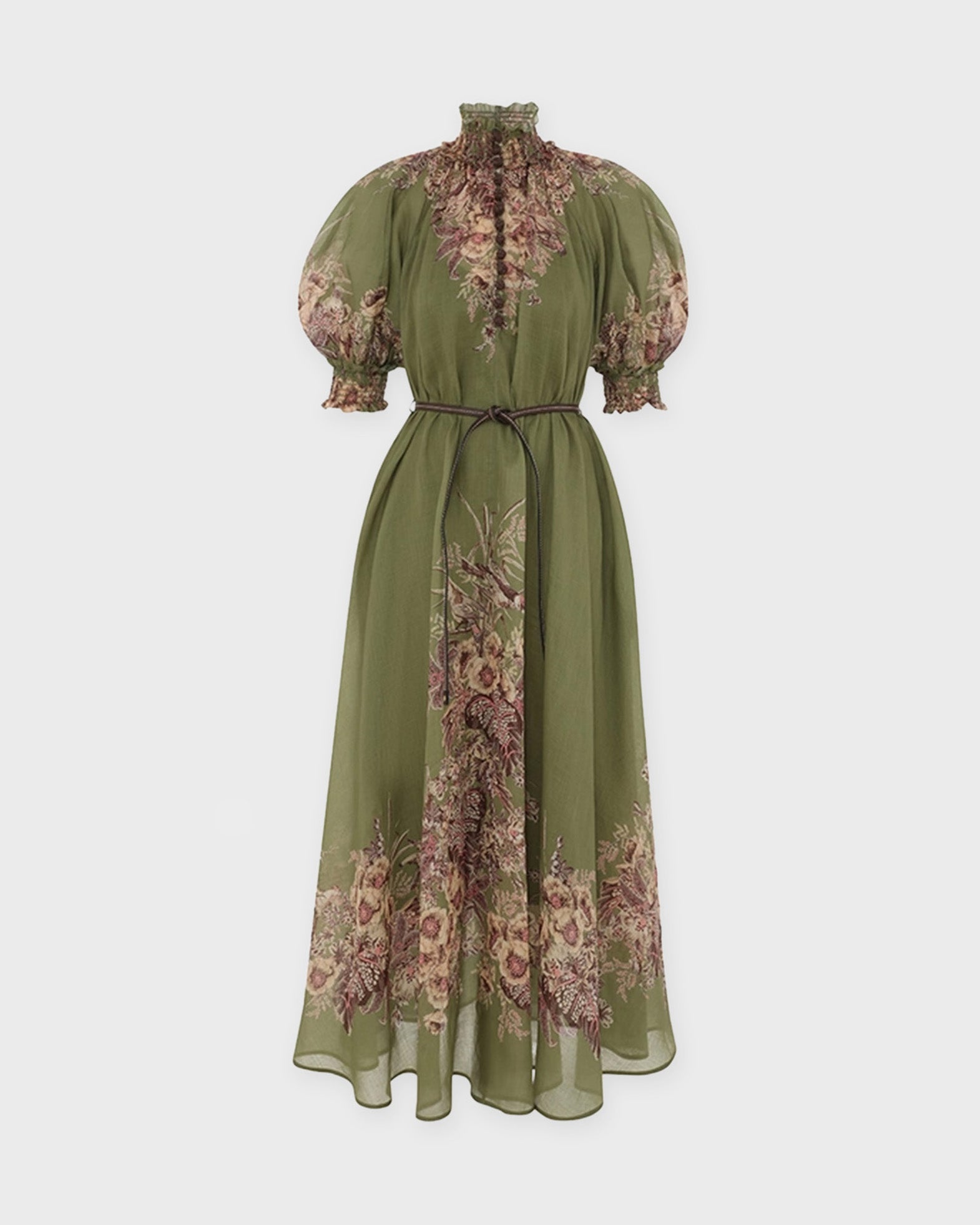 Zimmermann Dress Ottie Swing Maxi Khaki