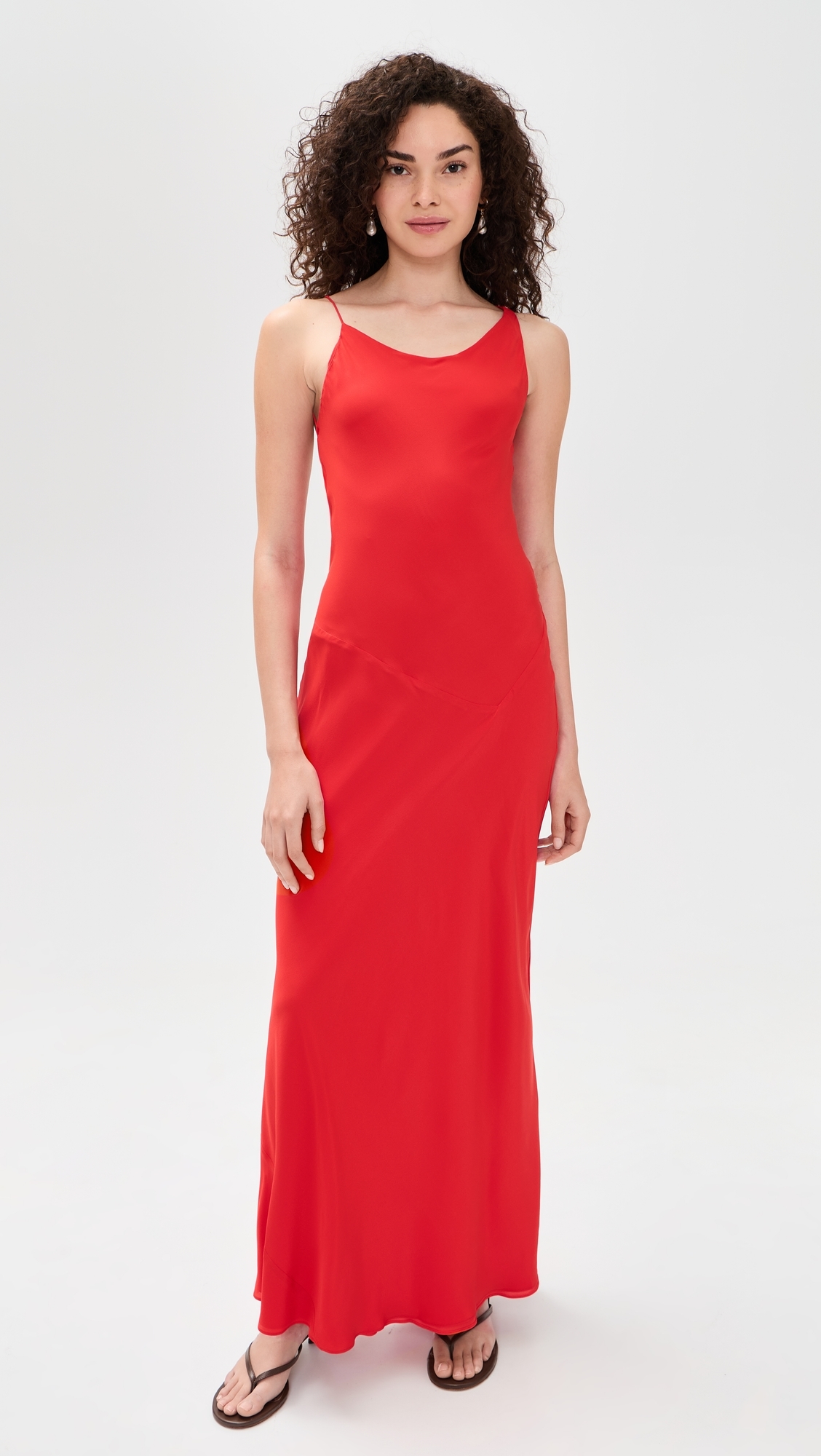 Toluca Silk Dress Red Rose