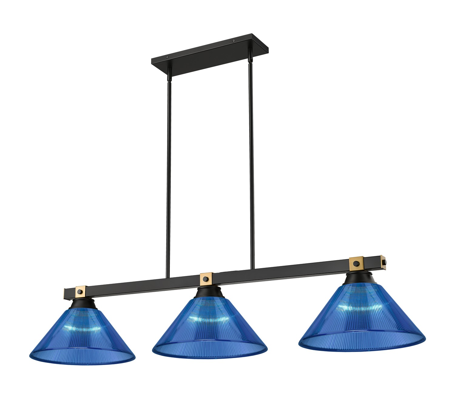 Matte Black Rubbed Brass Billiard from the Bronte Collection