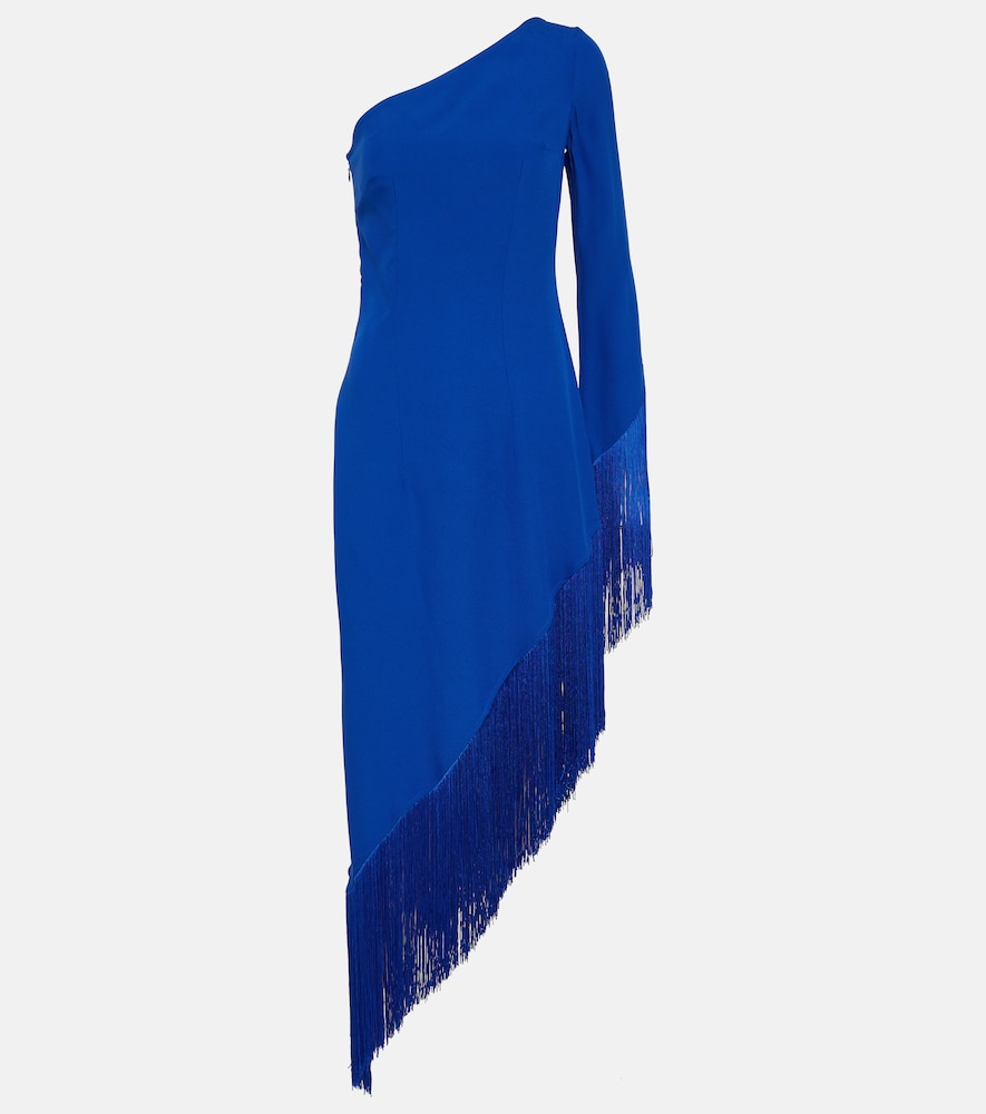 Aventador fringed one-shoulder midi dress