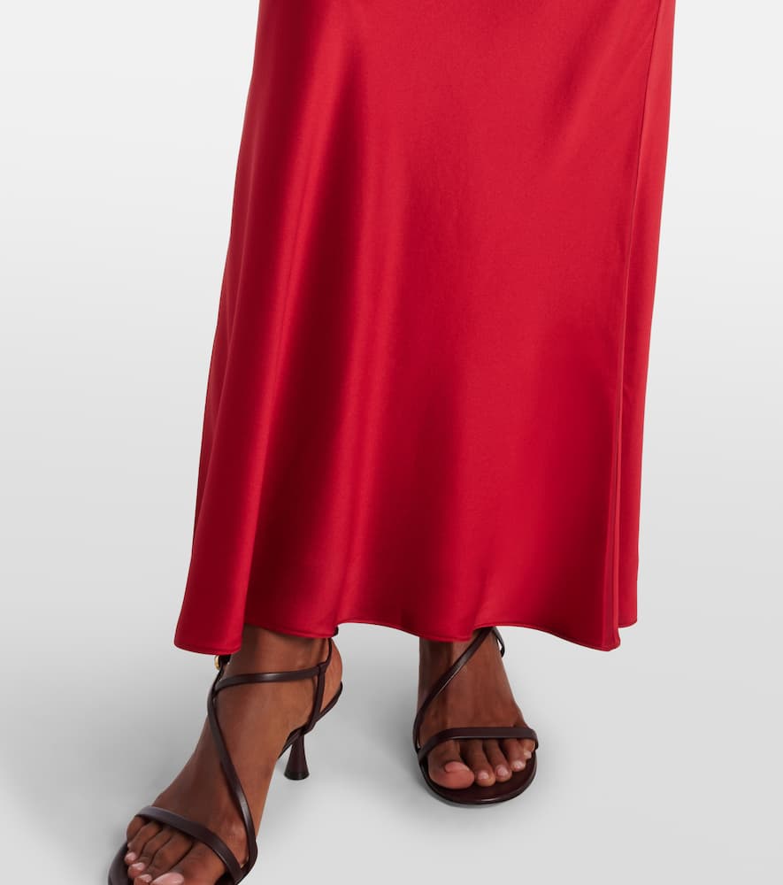 Silk charmeuse maxi skirt