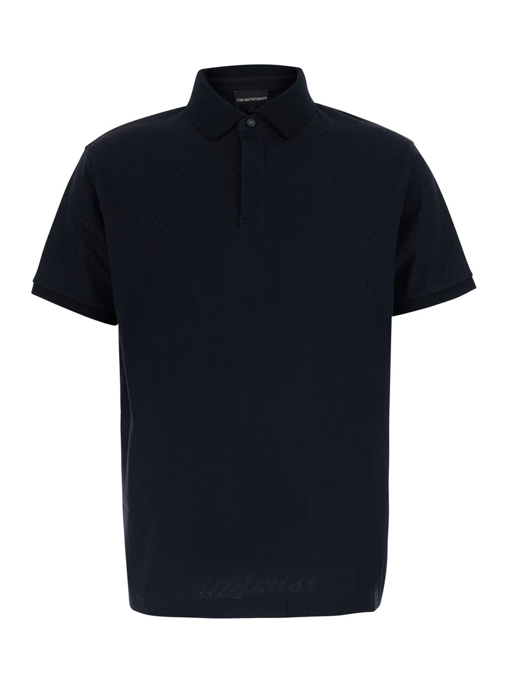 Jacquard Cotton T-Shirt — Blue
