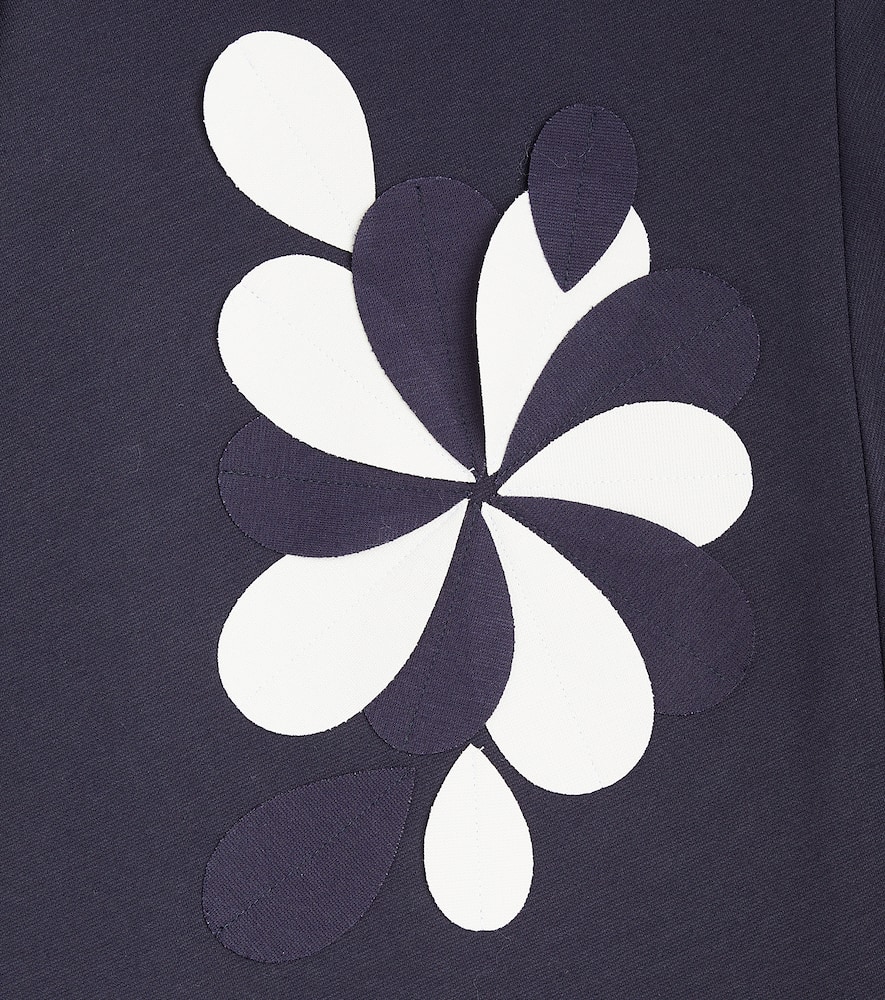 Il Gufo Floral-appliqué jersey dress