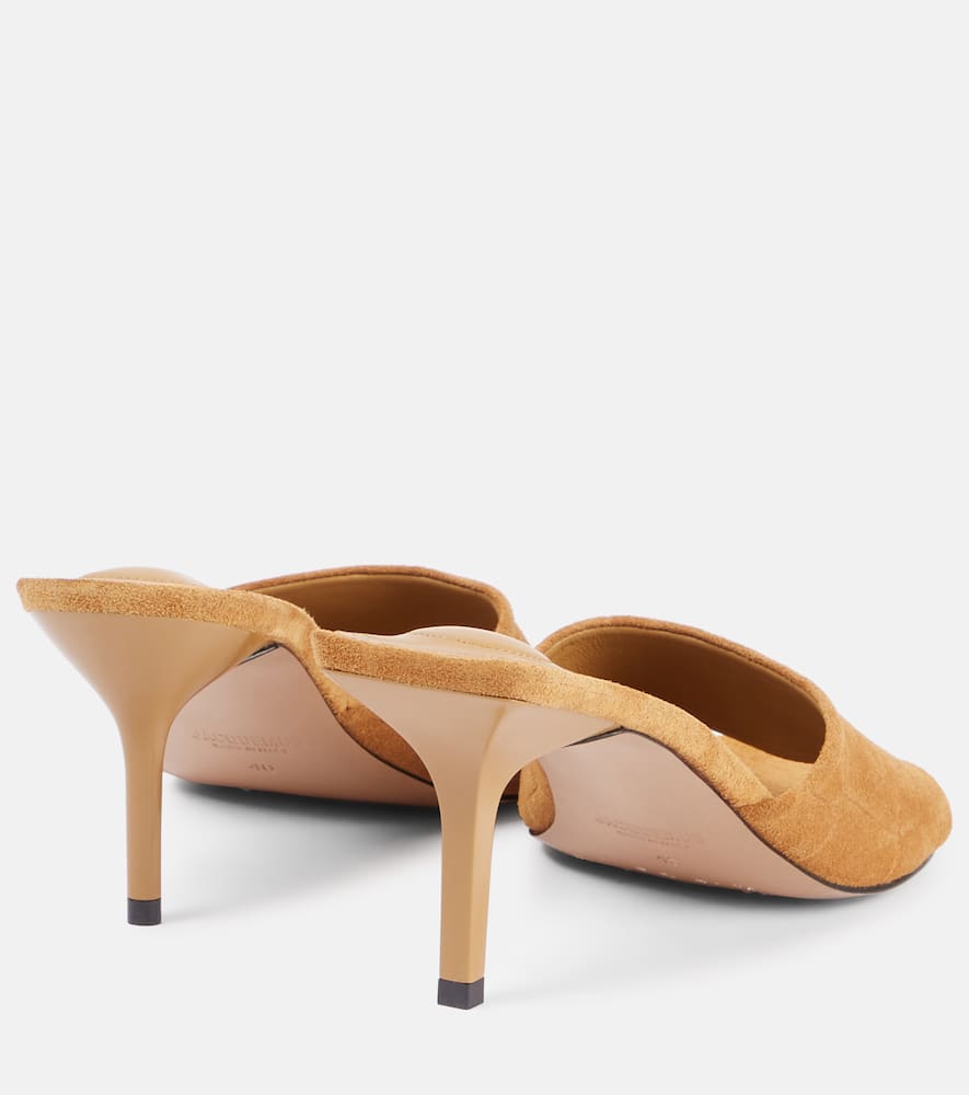 Jacquemus Cubisto 70 croc-effect suede mules