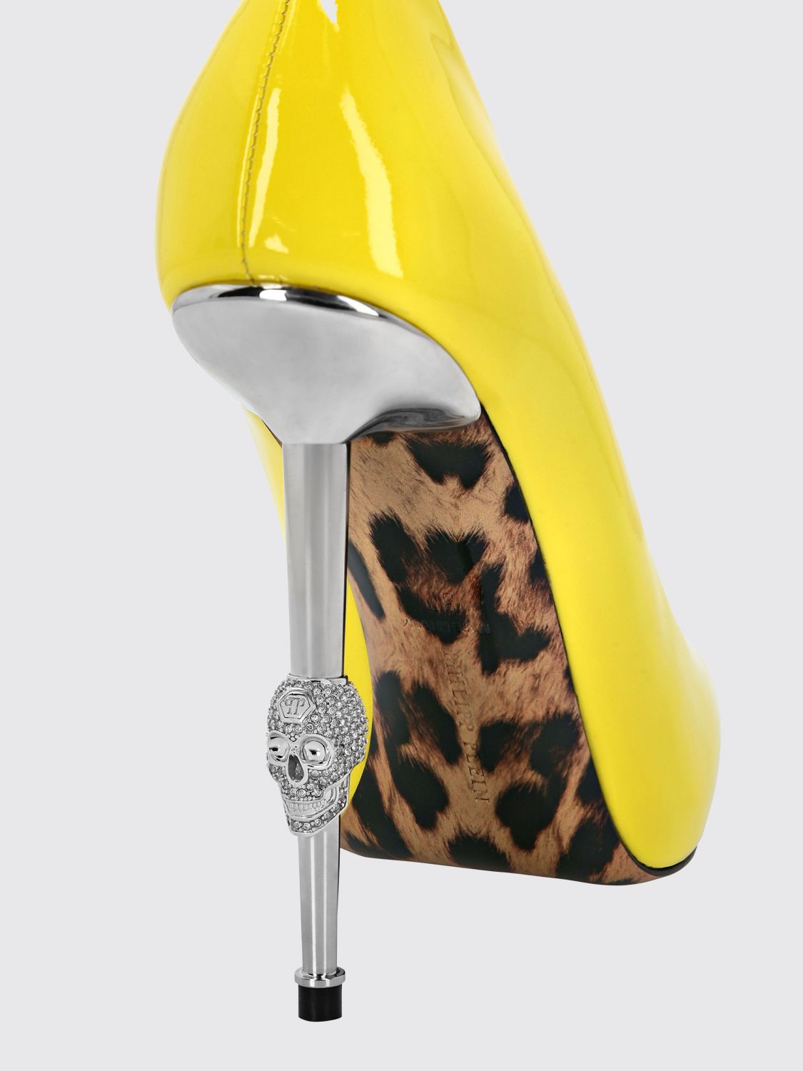 Skull pointed-toe pumps - Red