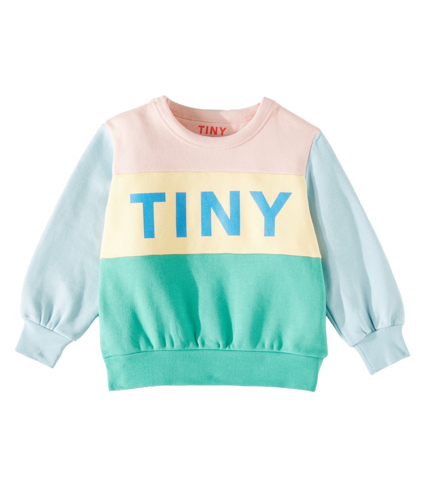 Tinycottons Color Block logo cotton sweatshirt