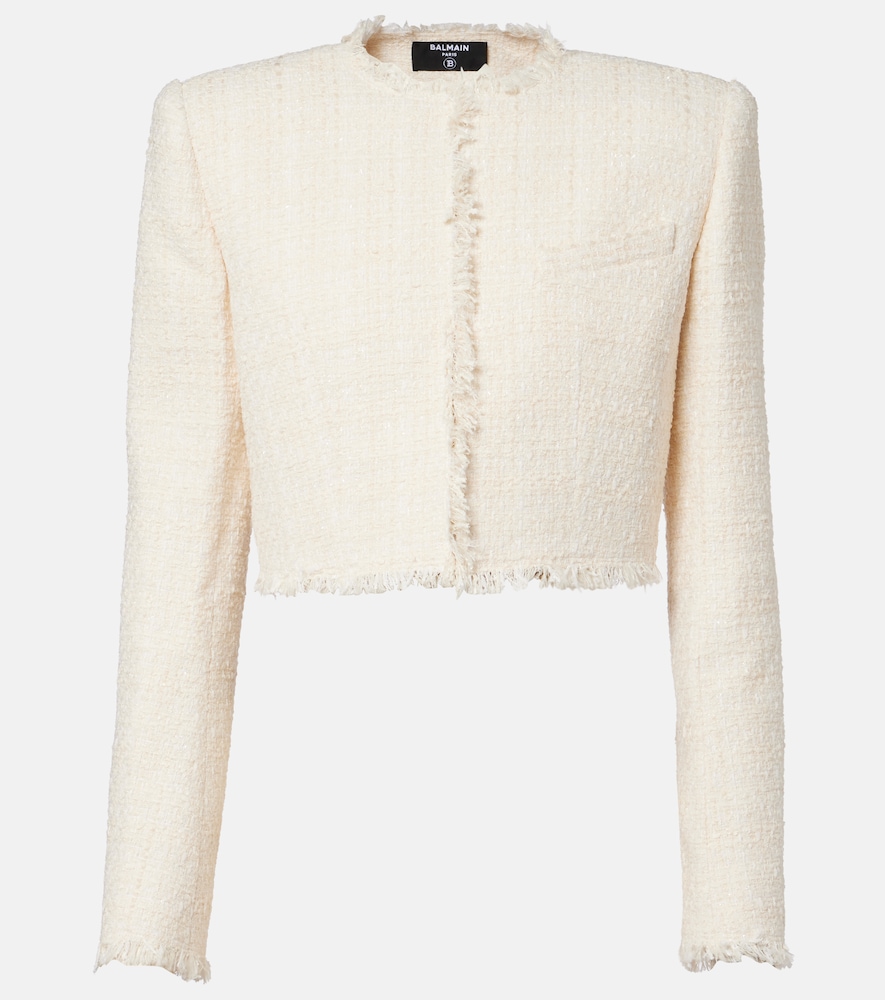 Cropped tweed jacket