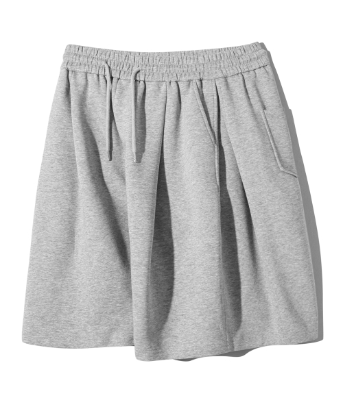Rain Slub Two-tuck Bermuda Denim Shorts_INDIGO
