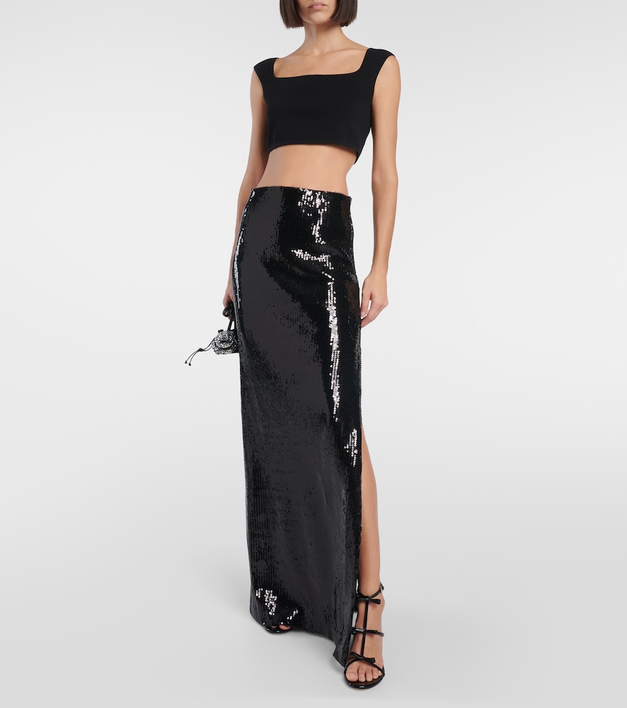 Beating Heart sequined maxi skirt