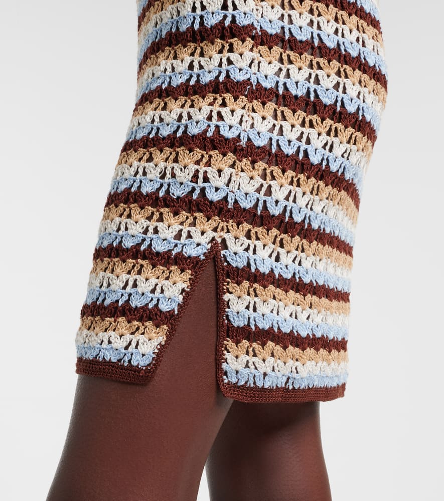 Crochet cotton polo dress