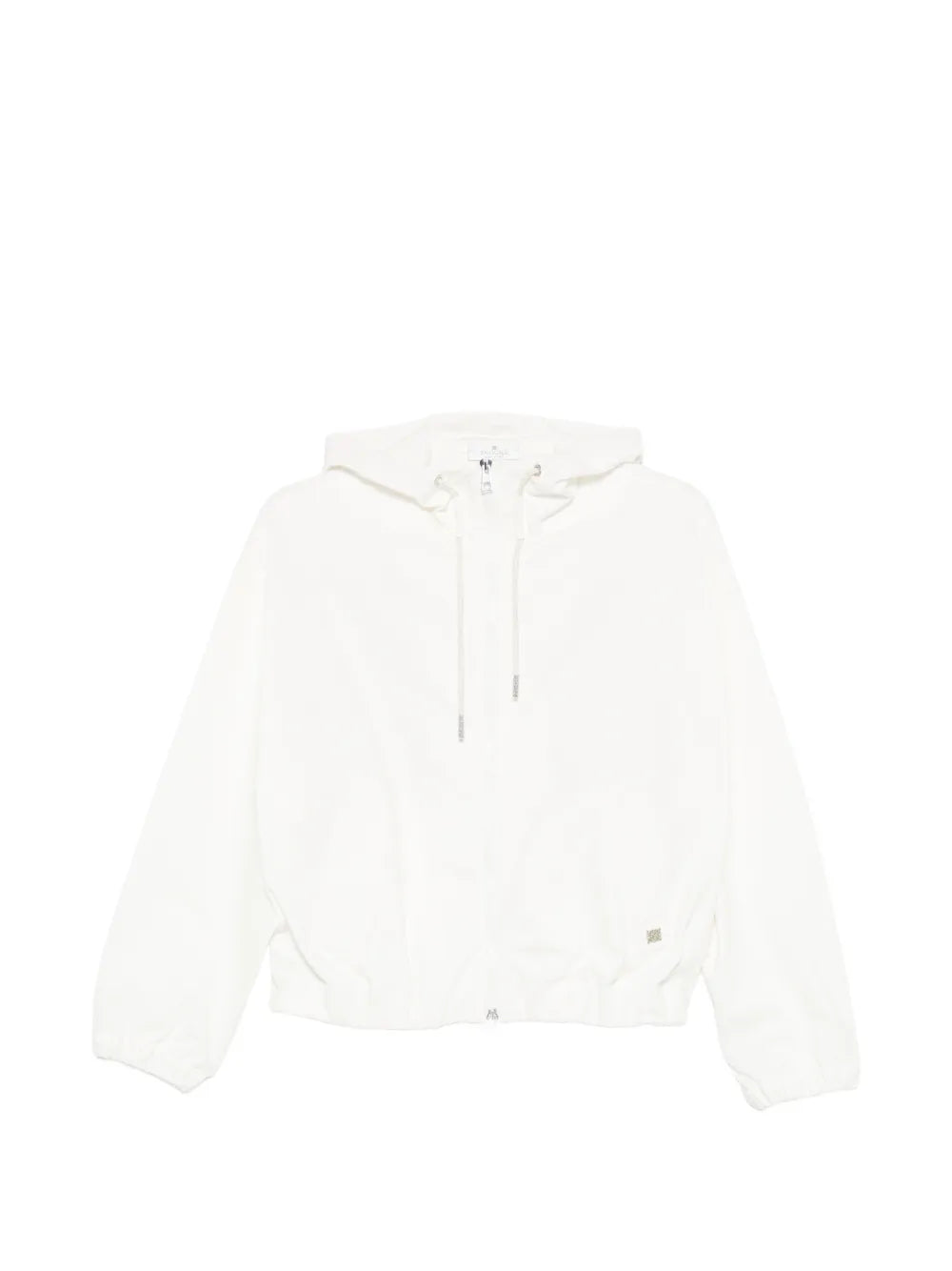 Drawstring Hooded Jacket — White