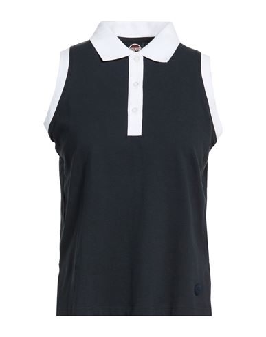 Woman Polo shirt Midnight blue Size L Cotton, Elastane