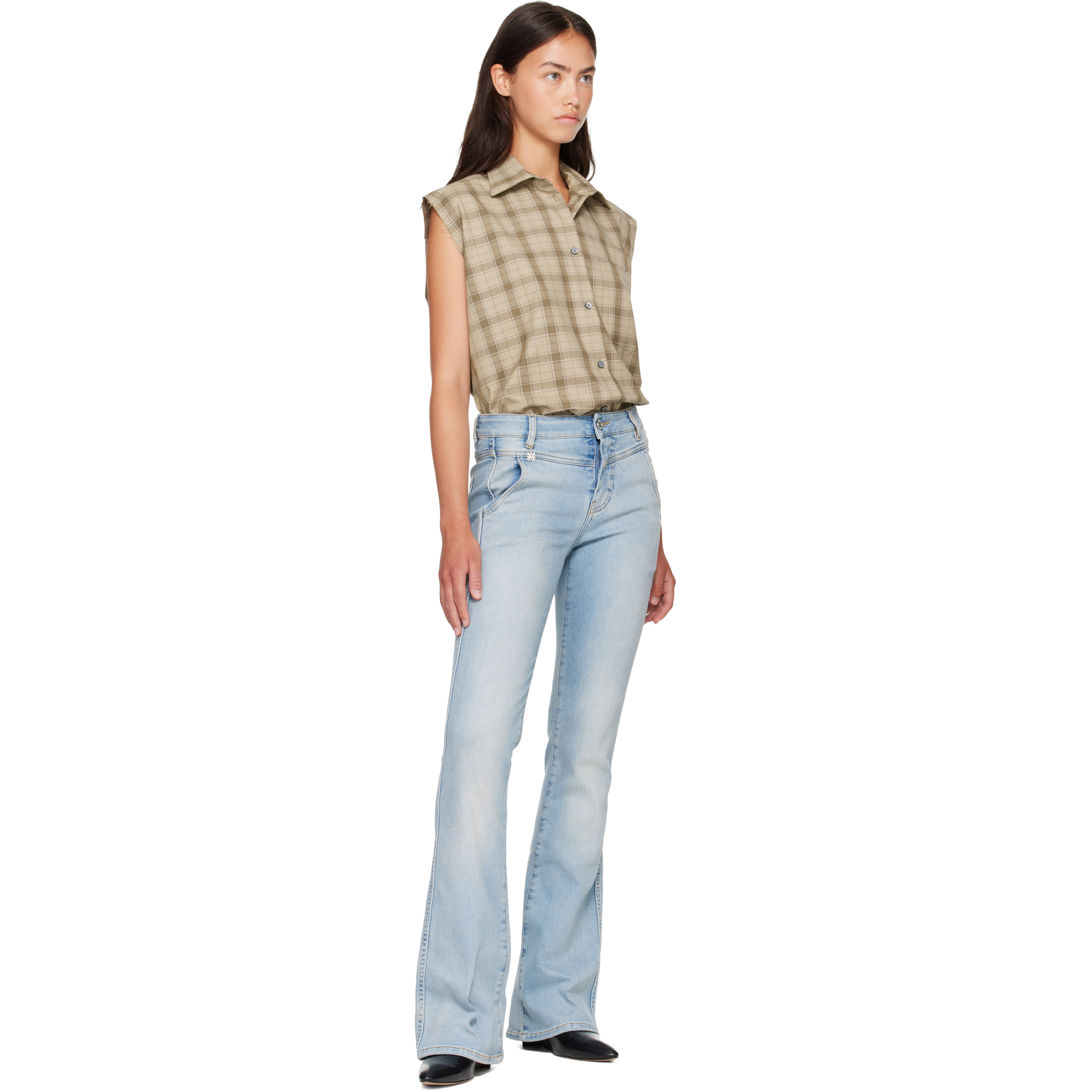 Blue Skinny Flare Jeans
