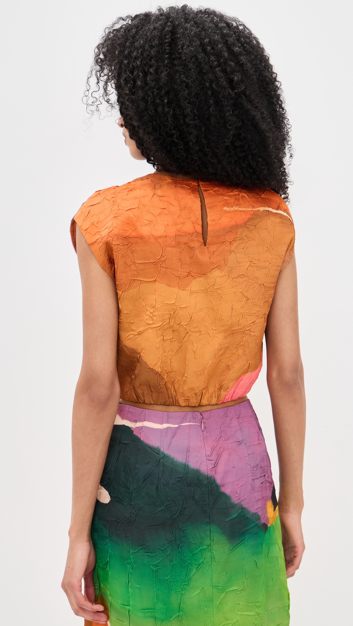 Gisella Satin Crop Top Nature Abhors A Vacuum