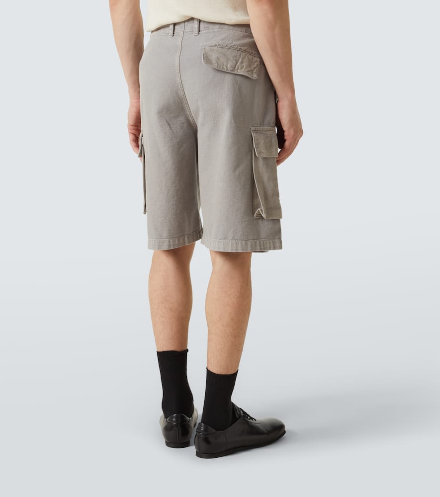 Mount cotton and hemp canvas cargo shorts