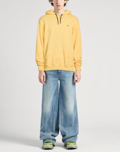 Man Sweatshirt Yellow Size L Cotton