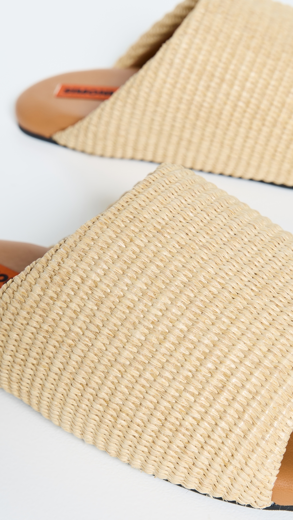 SIMONMILLER Raffia Bubble Slides Natural