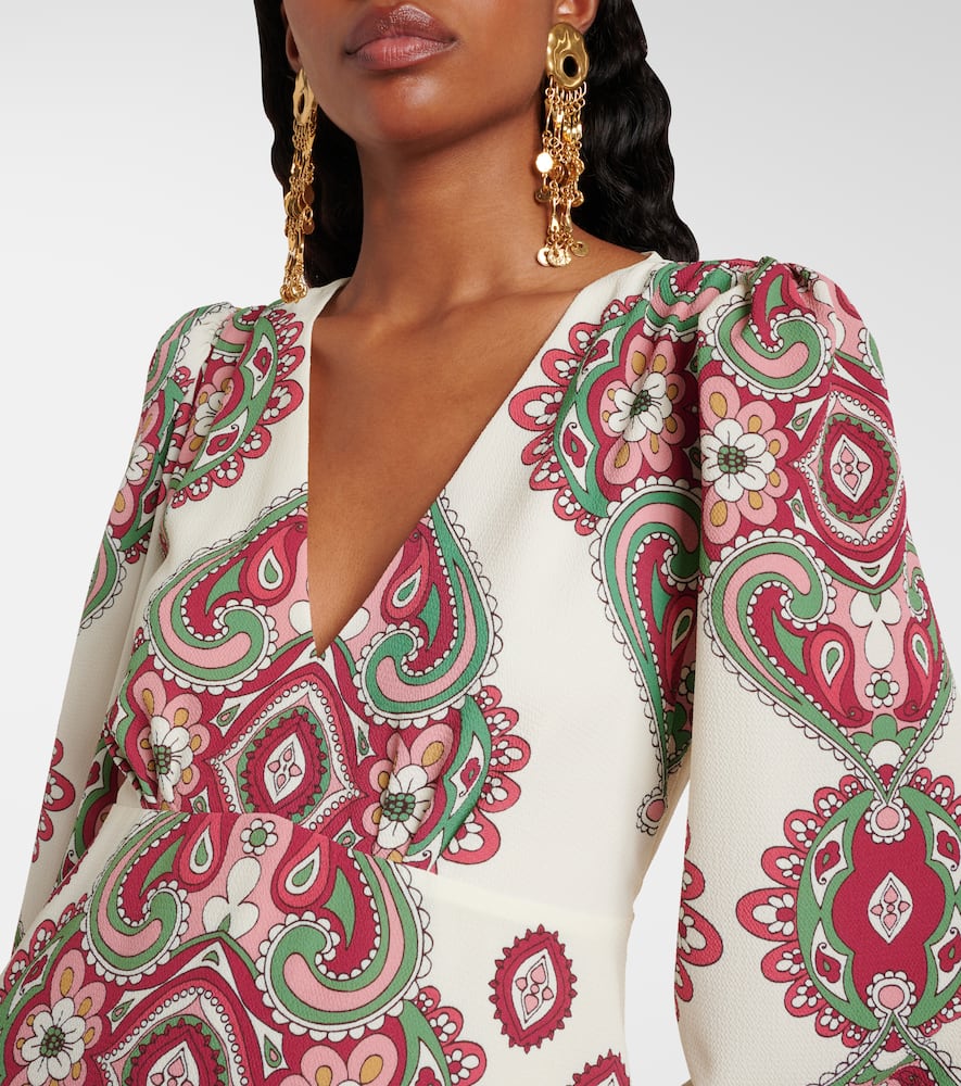 Paisley midi dress