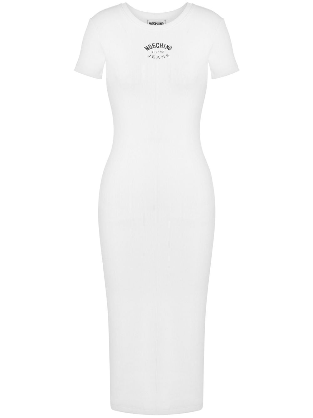 Ribbed midi dress - Black