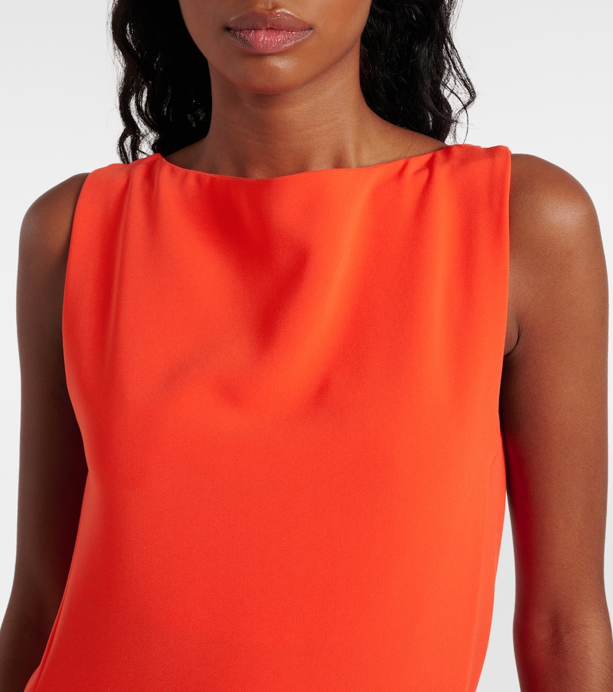 Chain-detail cady gown
